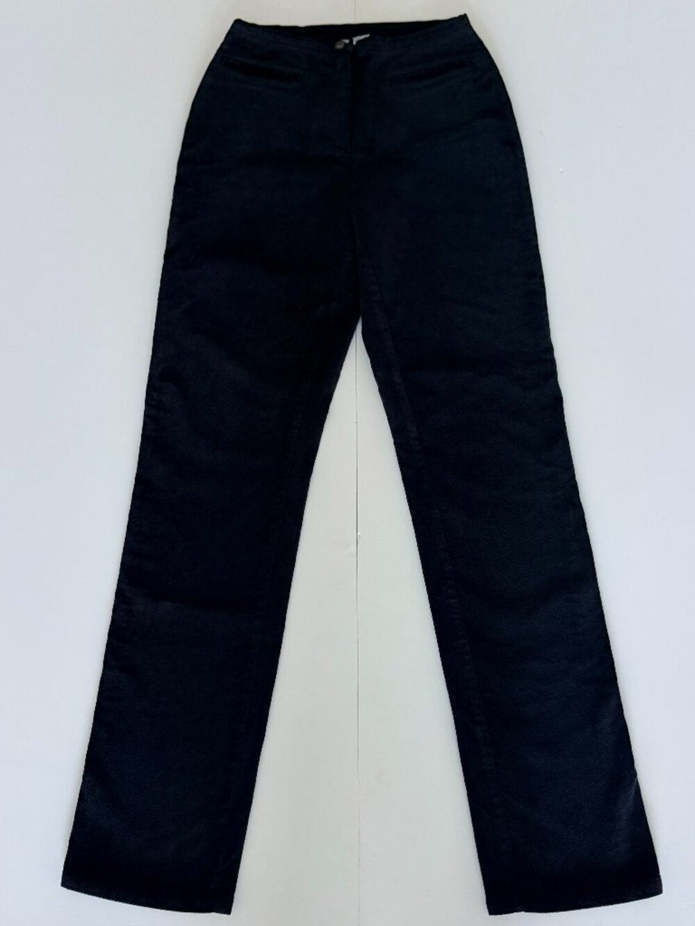 Moda International Y2K Black Velvet Pants Women Sz 6 Cocktail Holiday Party 90s